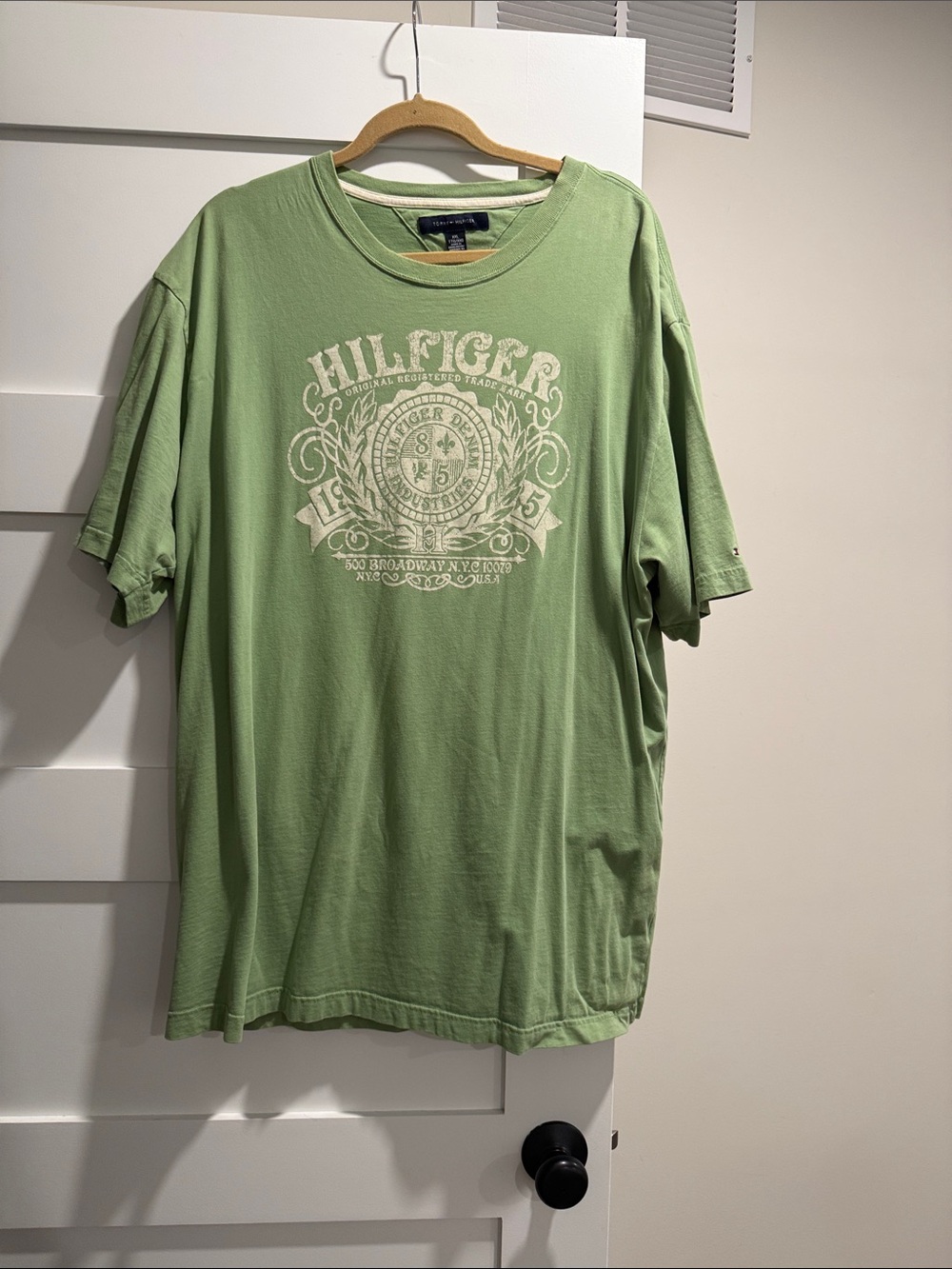 Tommy Hilfiger Light Sage Green Graphic Logo Short Sleeve Tee